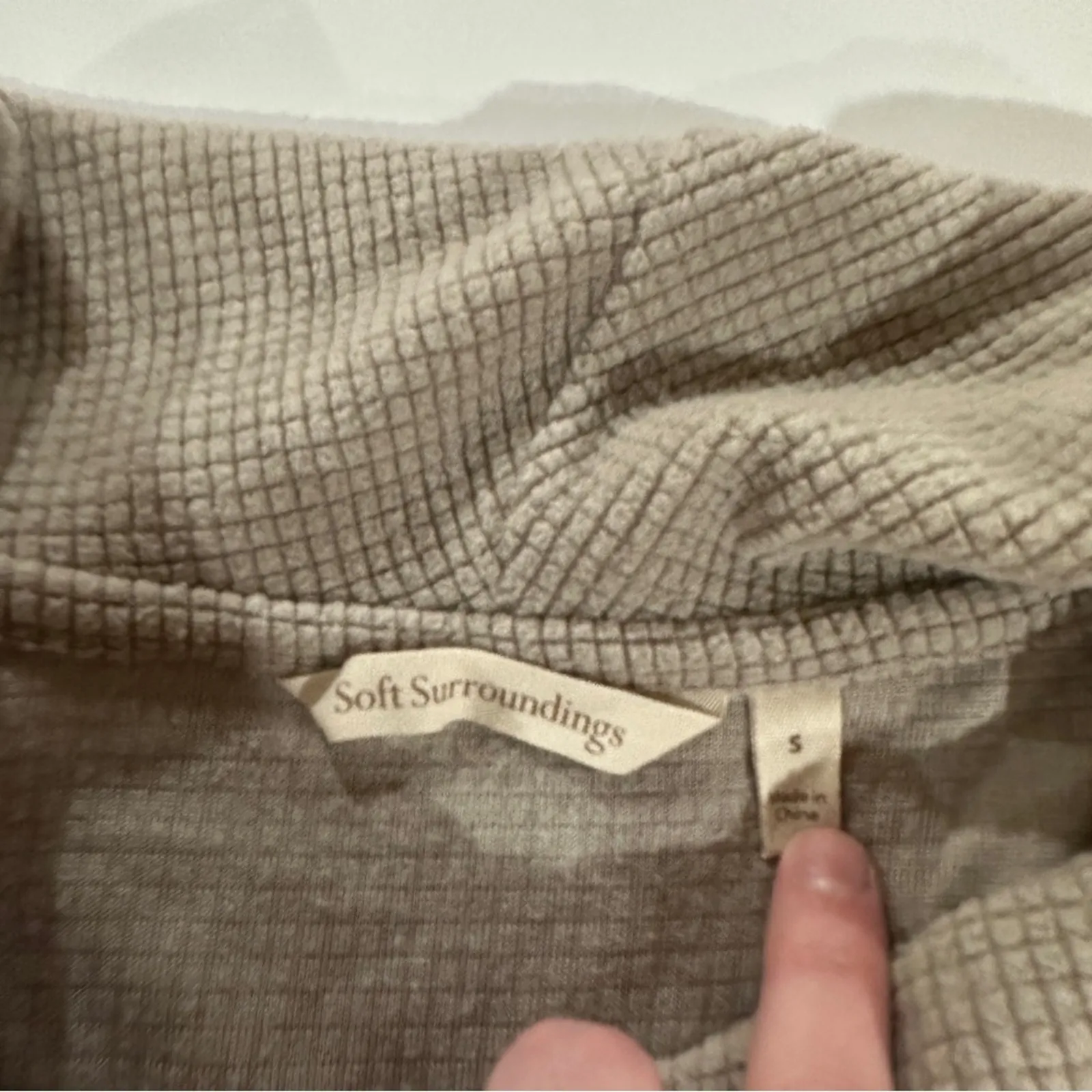 Soft Surroundings Darcey Tan 3/4 Sleeve Cowl Neck Tunic Sweater Size S - Image 5