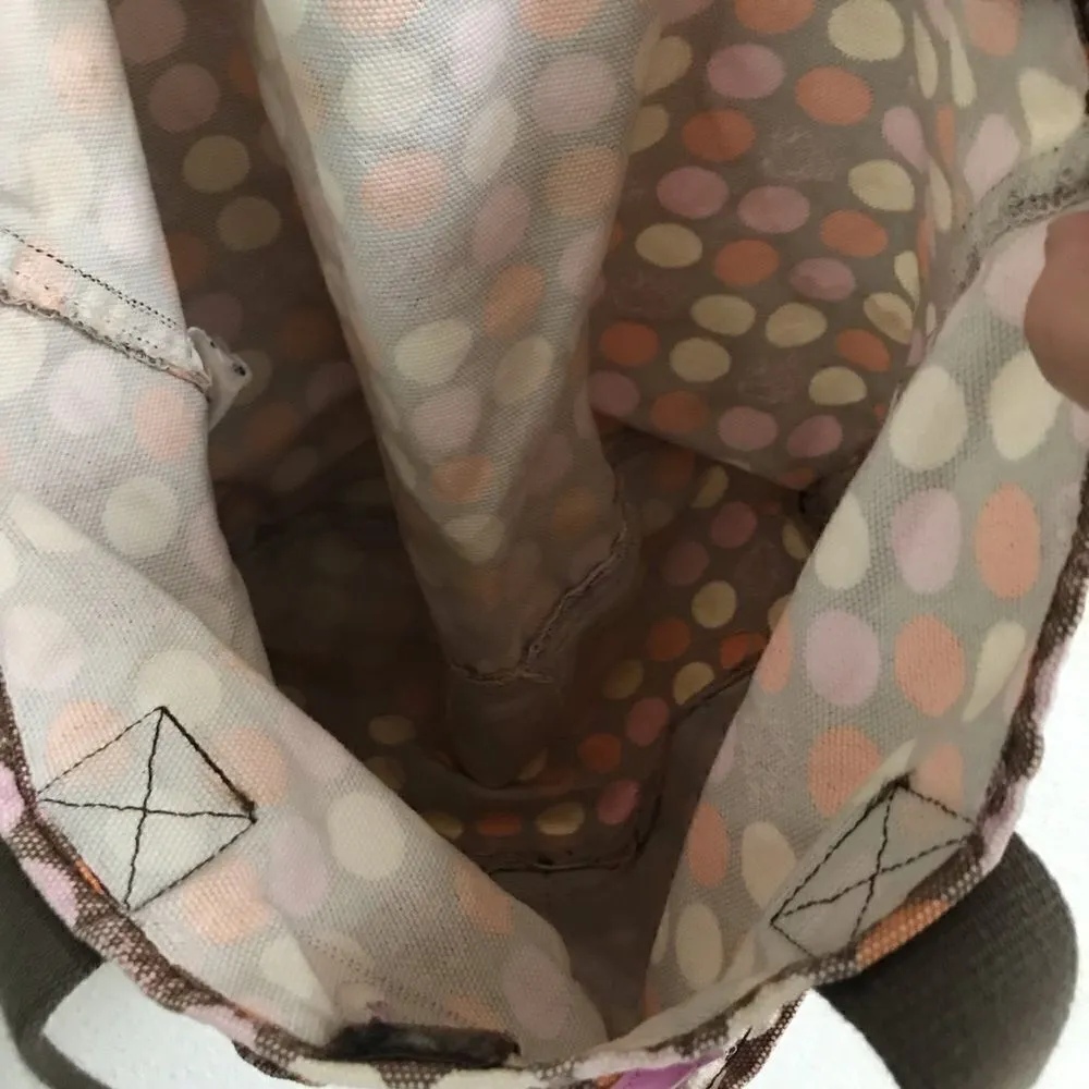 Roxy polkadot canvas beachy retro tote bag - Image 5