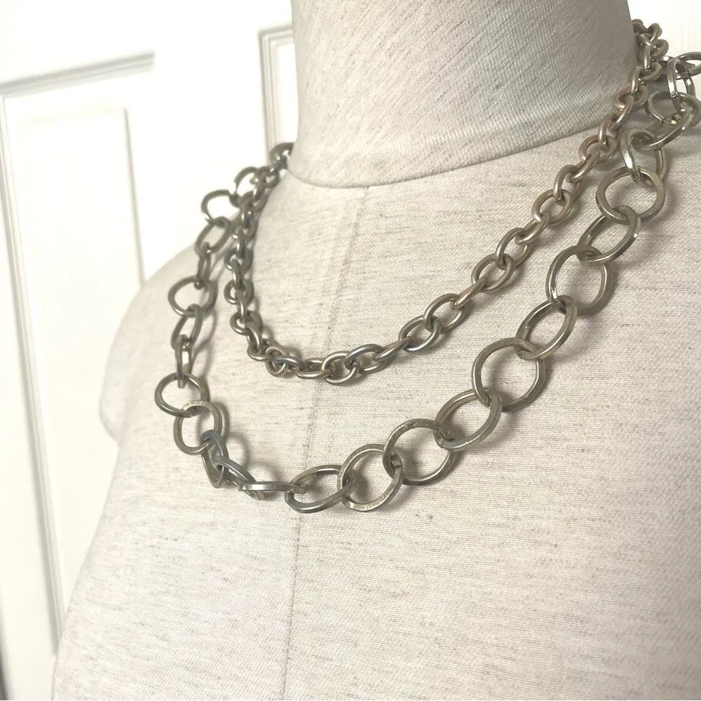 Premier Designs double chain brushed gold necklace - Image 3