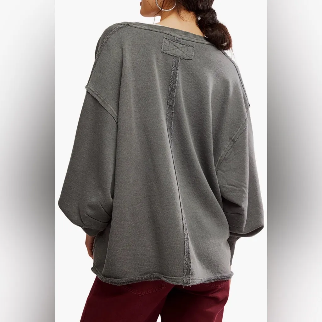 Free people we the free Venice oversided cotton blend graphic NY sweatshirt - Image 2