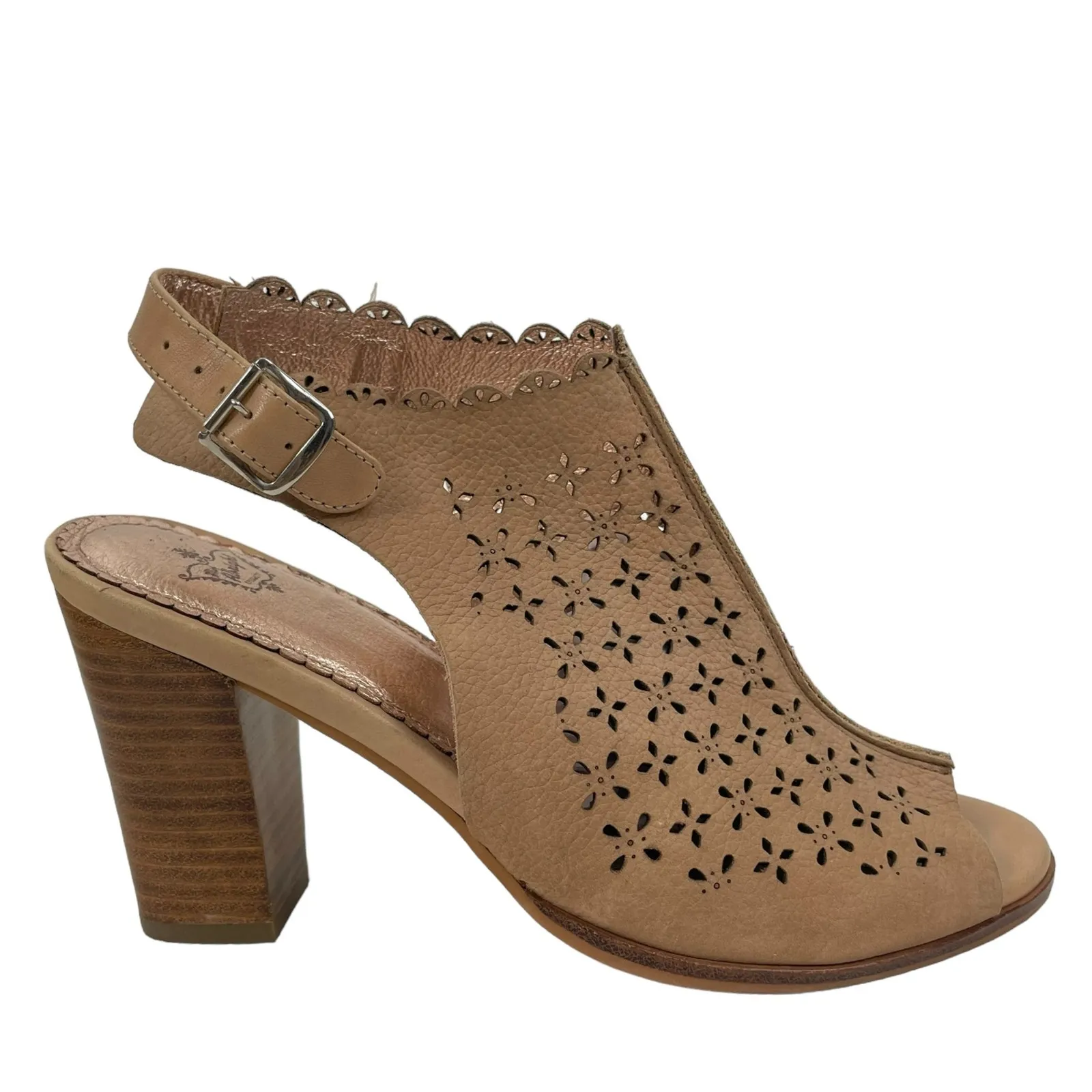 Miss Albright Peep Toe Cutout Sling Back Ankle Boots Brown Size 7M - Image 2