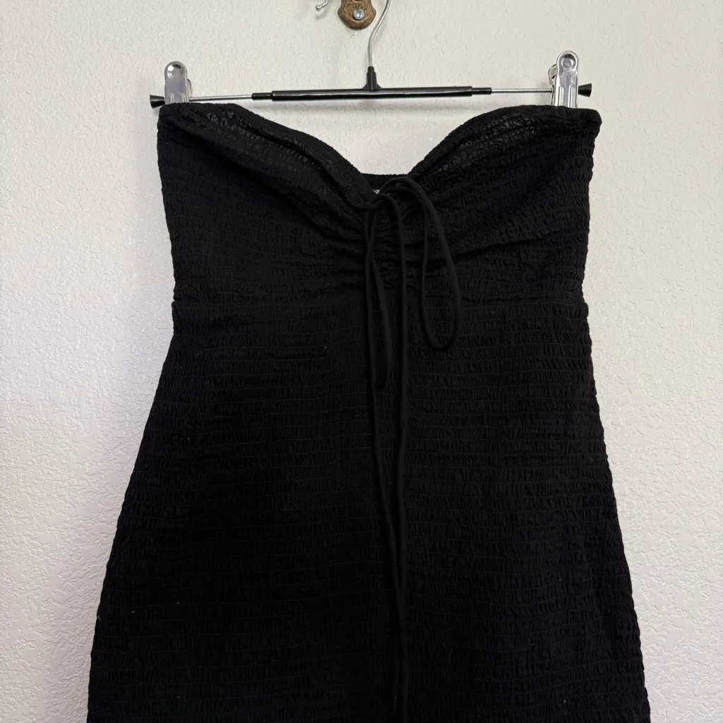 Free People Smocked Mini Dress in Black XS - Image 5