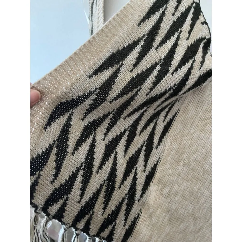 Daytrip boho fringe Vest XXL Festival Western Rustic Country Ranch Barn Beige - Image 4