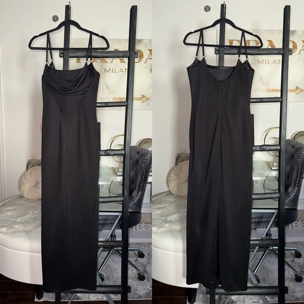 Alexander Wang Black Draped Bustier Corset Maxi Gown - Image 2