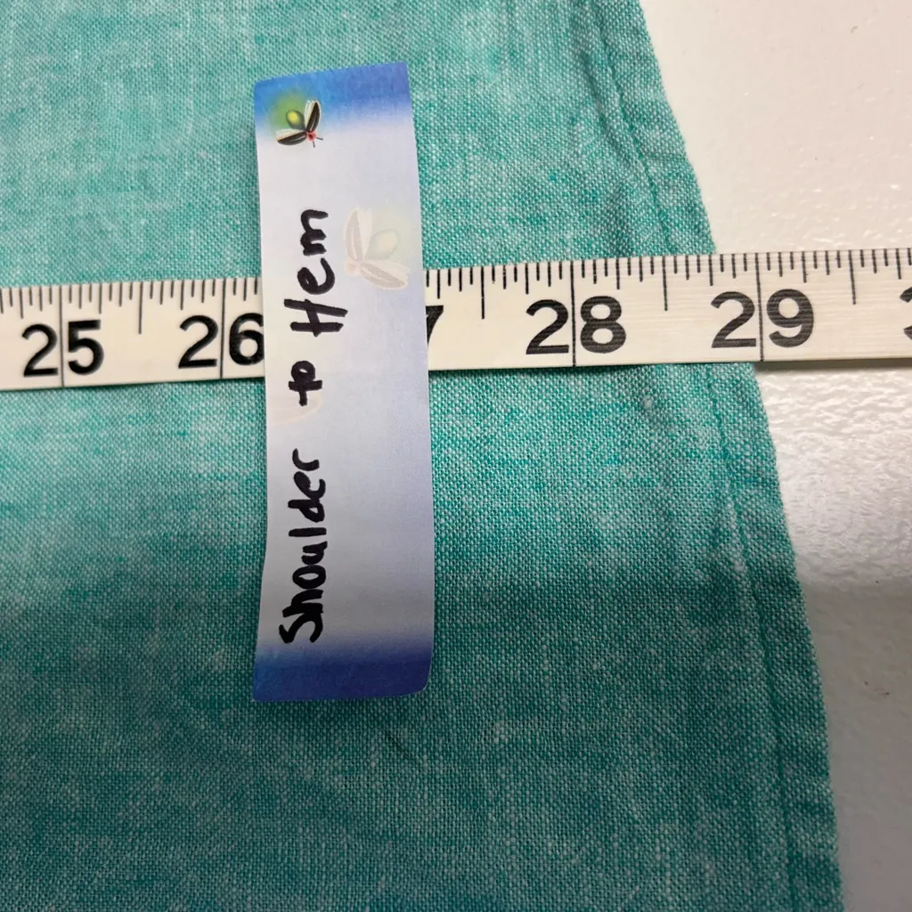 Sigrid Olsen Light Green Linen Coastal Grandma Quiet Luxury V-Neck Tunic Top - Image 8