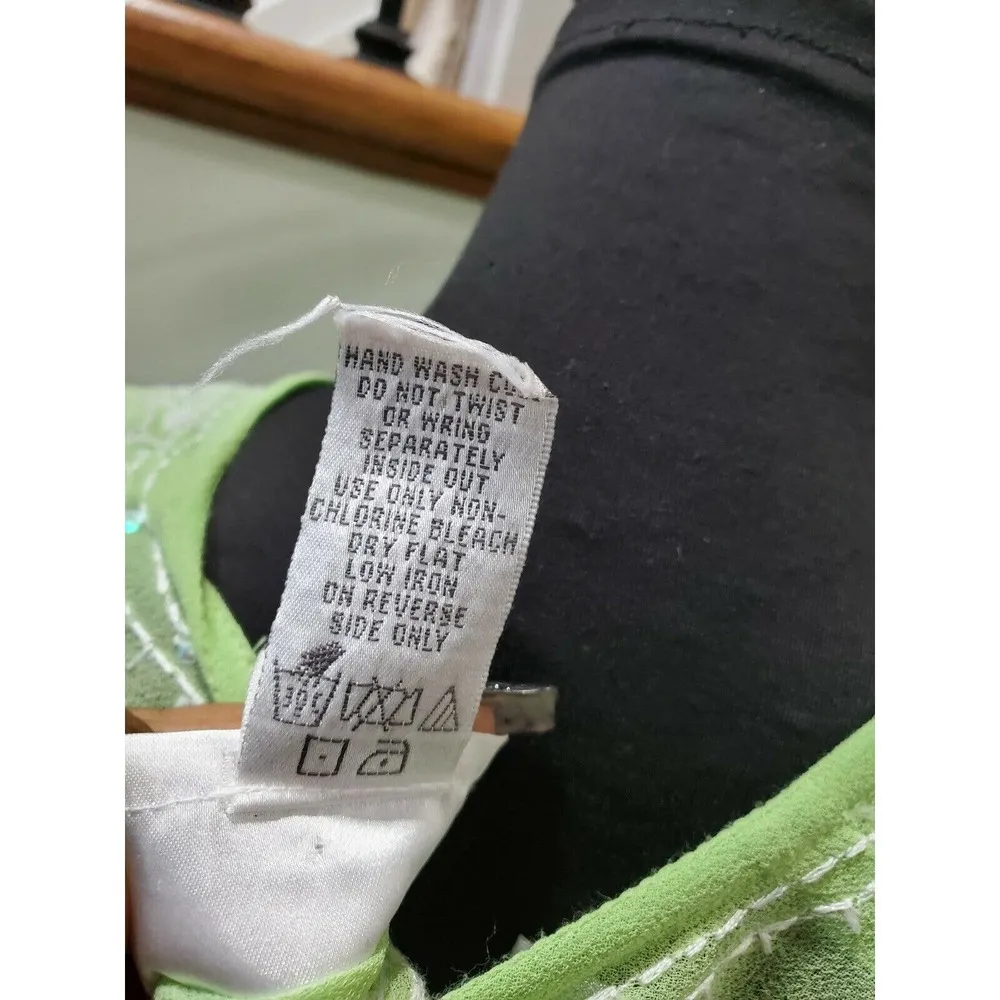 ChadWicks Women Green Polyester Henley Neck Short Sleeve Casual Shirt Size 20W - Image 8