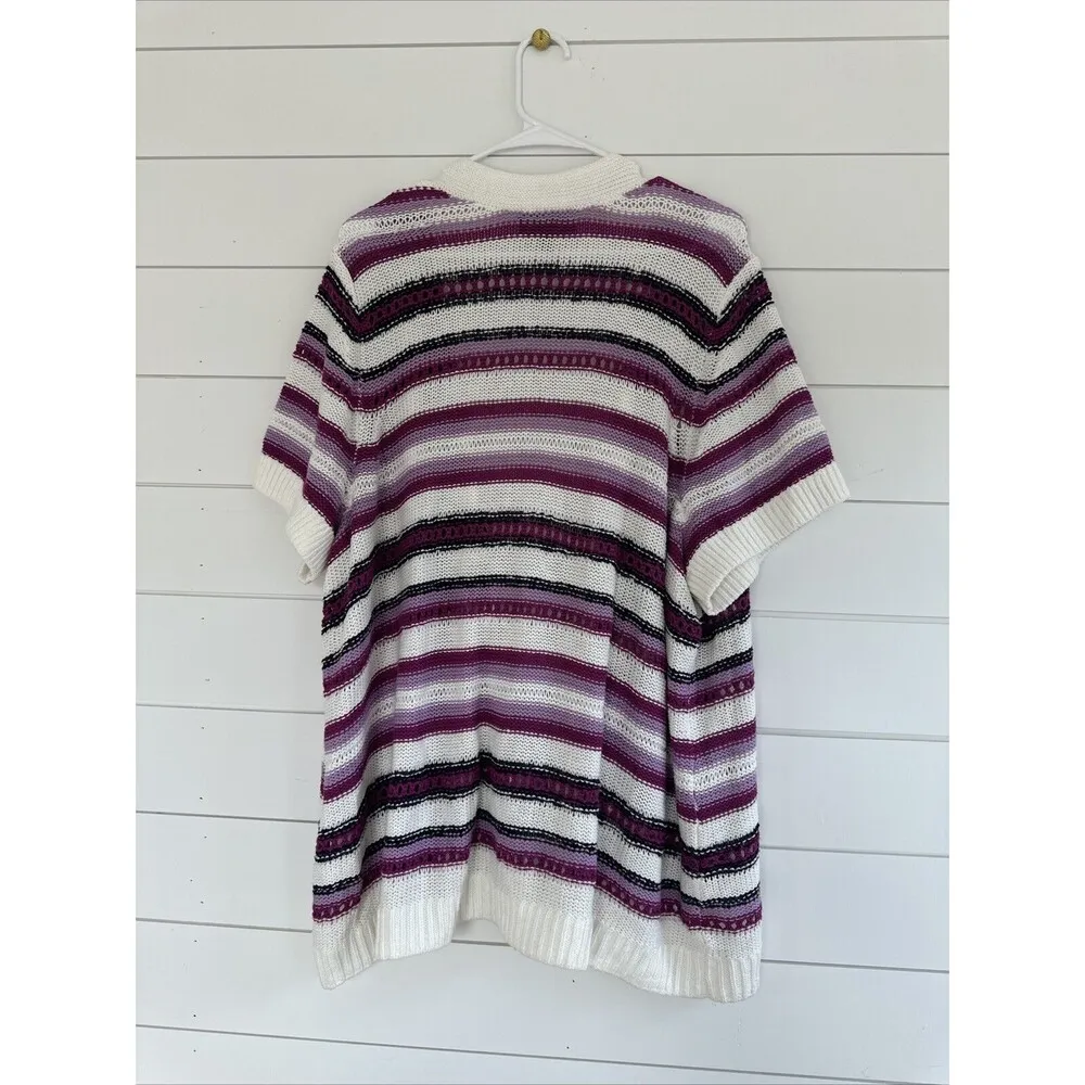 Lane Bryant Sweater Womens 22/24 Sweater Cardigan Open Front Crochet Knit - Image 5