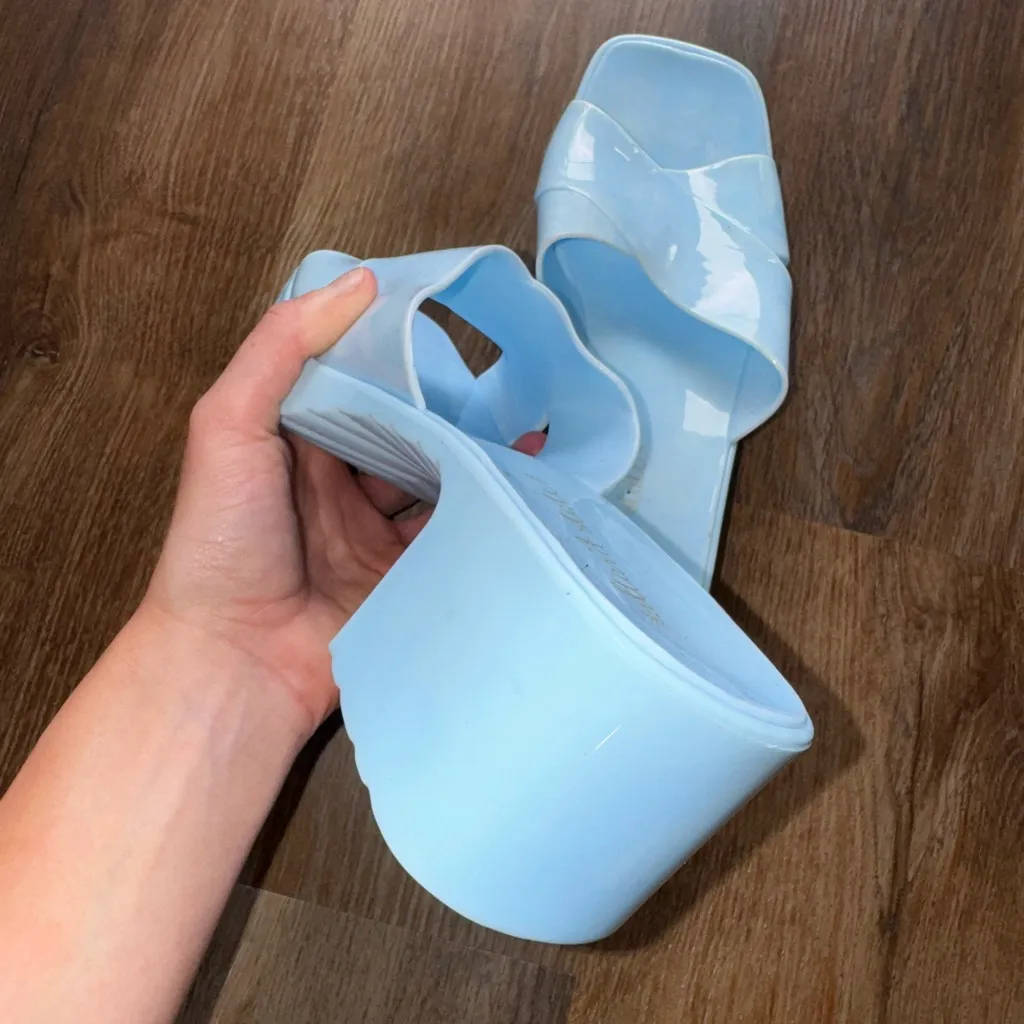 Light Blue Women's Heeled Sandals - Image 9