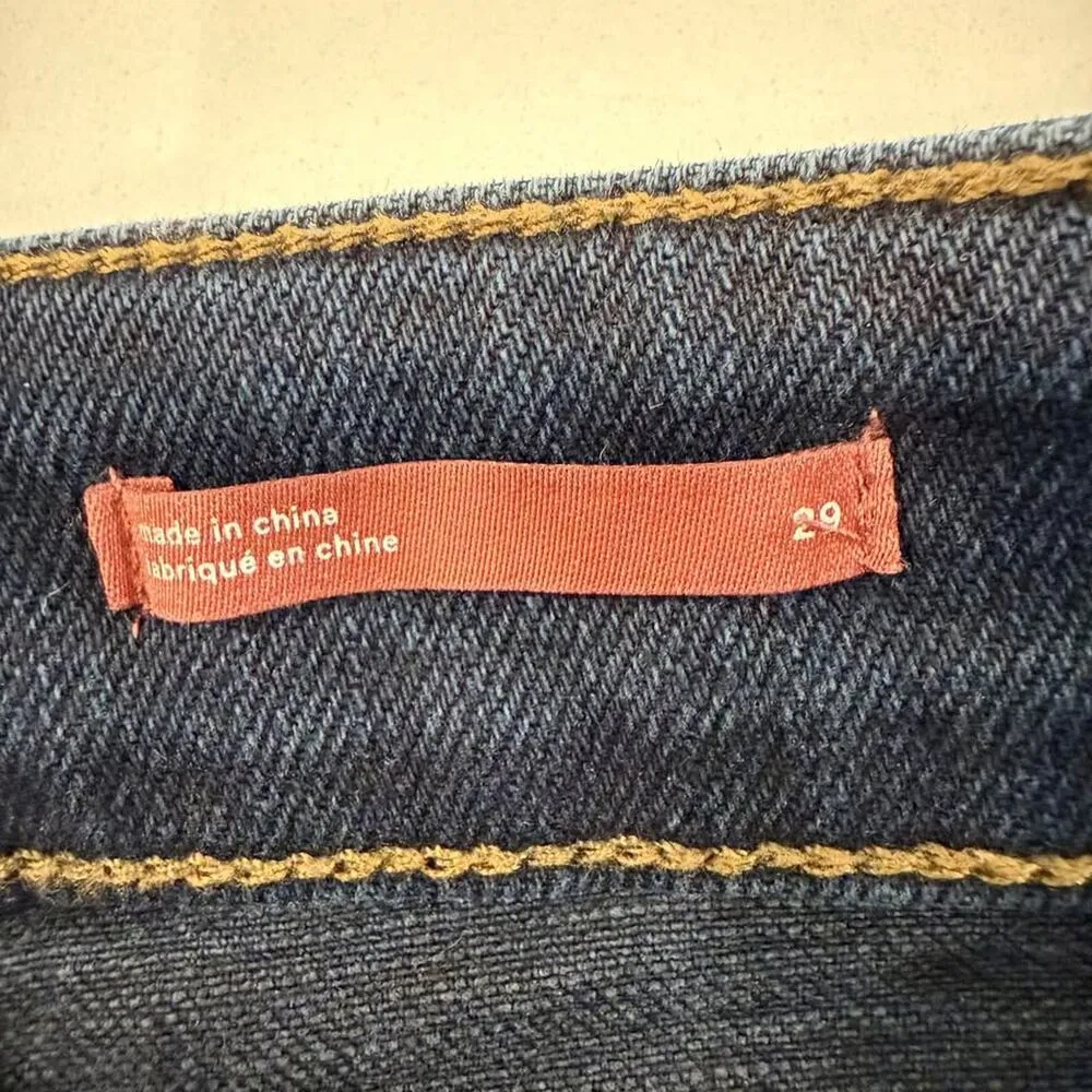 Pilcro Anthropologie The Icon Denim Jeans Womens 29 Blue High Rise Patch Pockets - Image 5