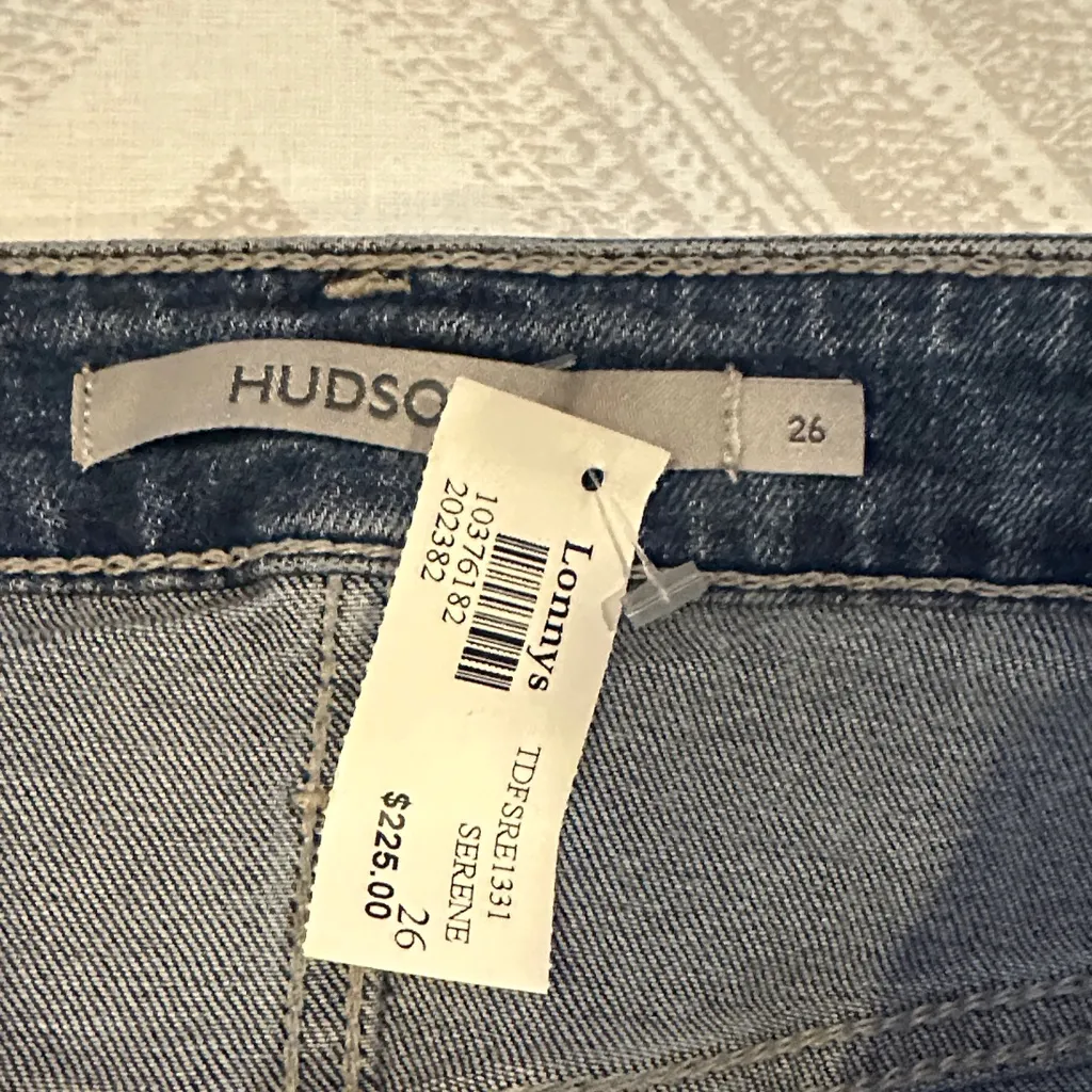 Hudson Jeans Holly Serene High Rise Flared Raw Edge Destroyed Knee Detail - 26 - Image 3