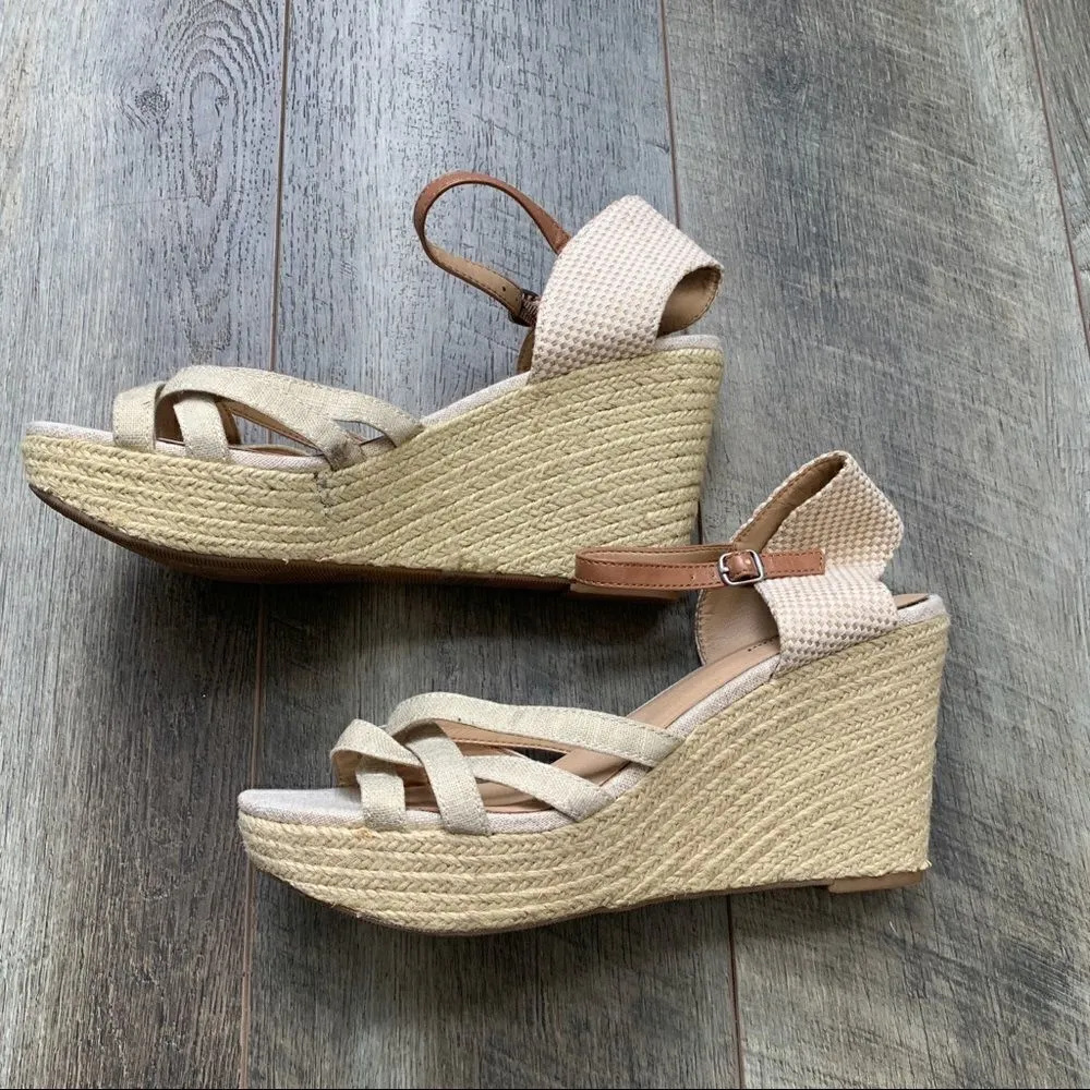 Lucky Brand Mahima Espadrille Wedge Beechwood Tan NWOT Size 10 - Image 6