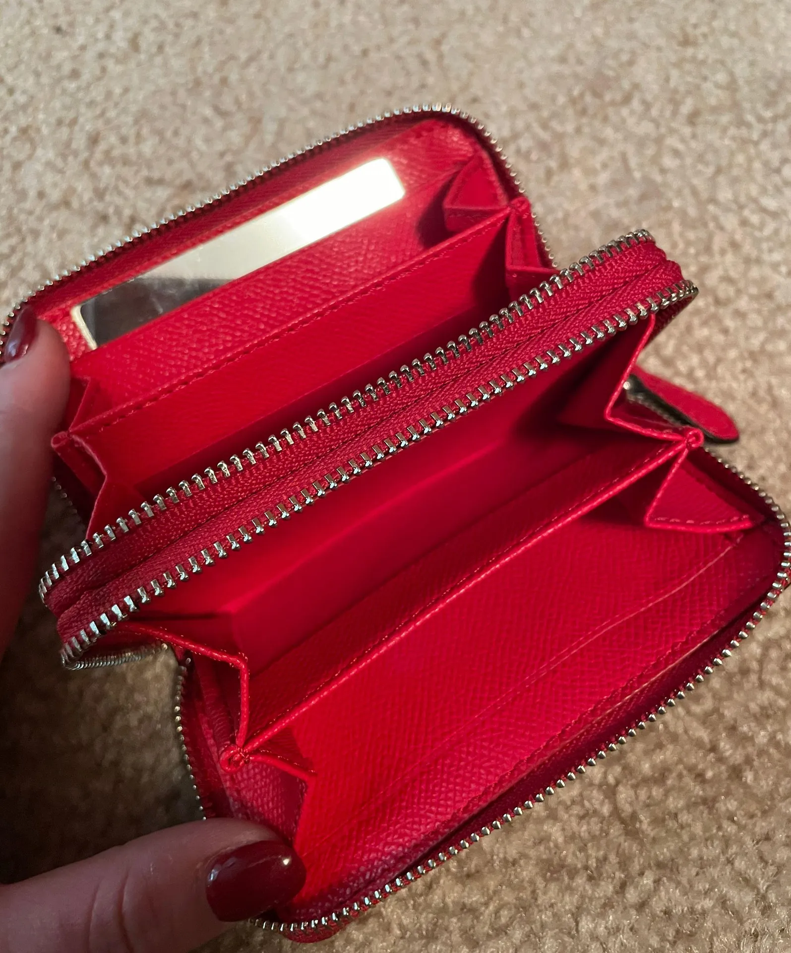 Coach Red Accordion Wallet - Image 3
