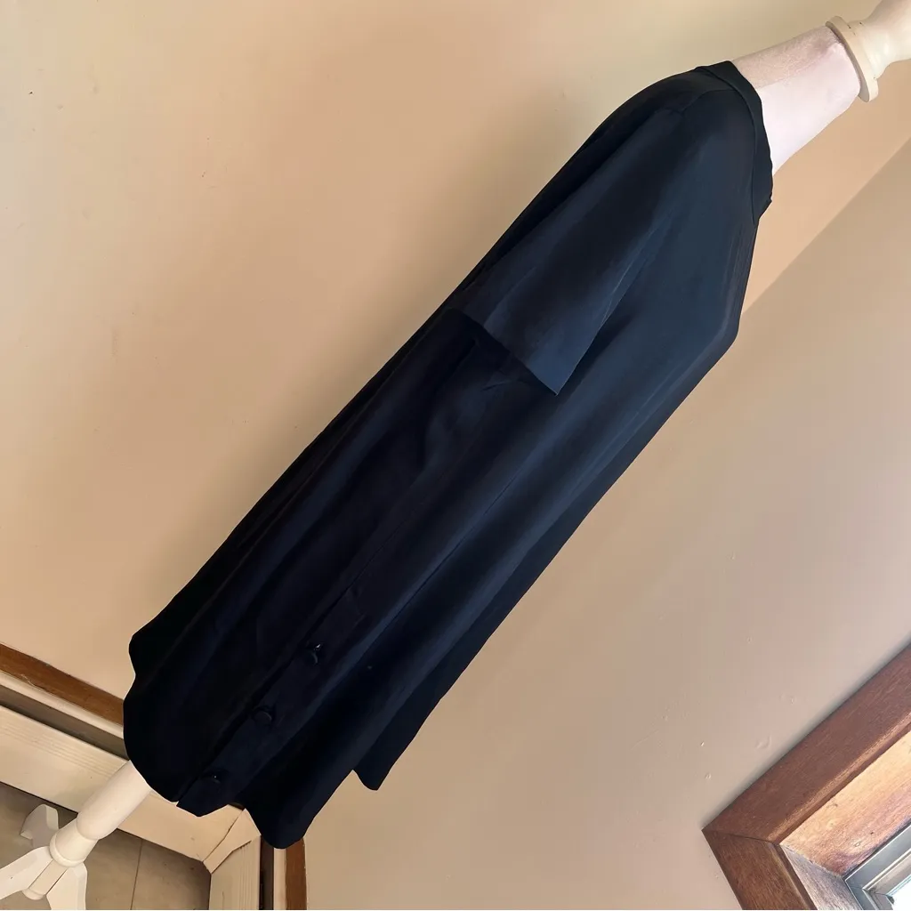 Rag & Bone Black Viscose & Nylon Blend Short Sleeve Crew Neck Dress sz L - Image 11