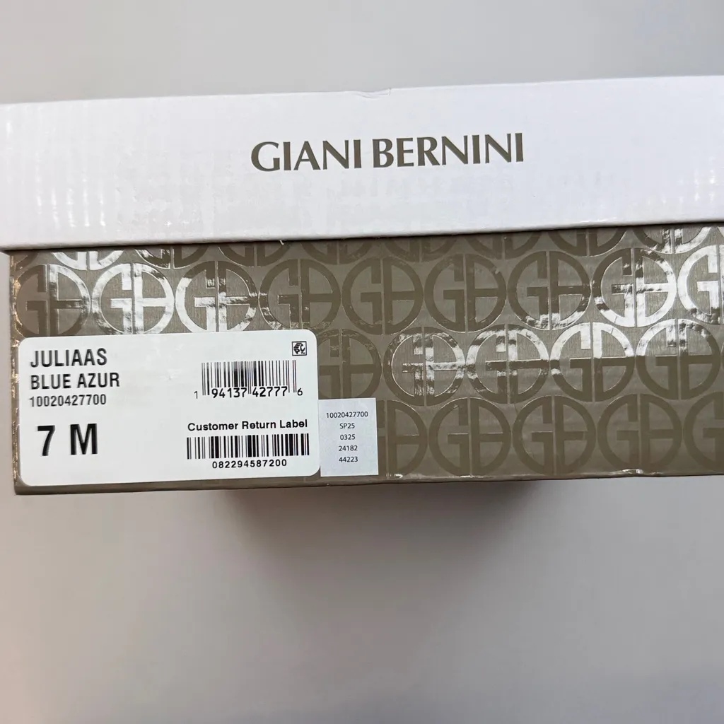 Giani Bernini Women's Juliaa Strappy Cork Platform Wedge Sandals- Blue- Size 7 - Image 6