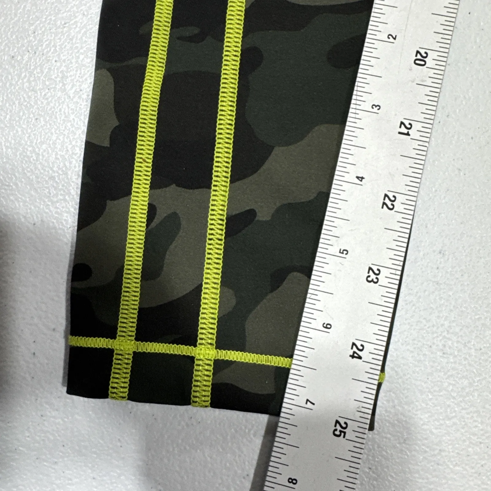 ALL ACCESS Womens High Waist Leggings size S Green Light Neon Stitching Camo - Image 11
