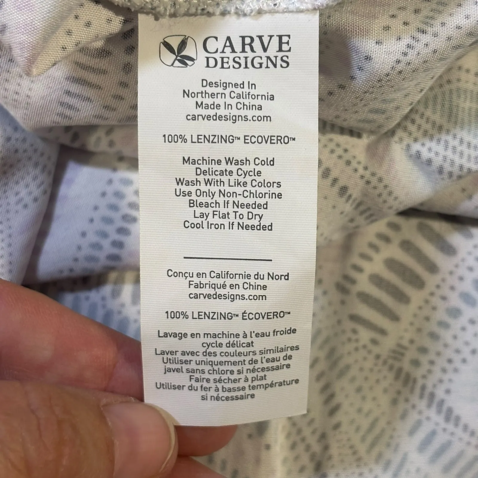 Carve Designs Women's XL Sleeveless Midi Dress White Abstract‎ Tie Waist - Image 9