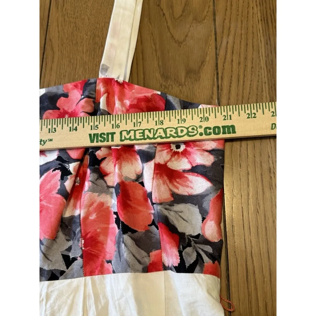 Dressbarn Floral Colorful Women's Dress Size 16W‎ Cotton Blend Zip Summer Casual - Image 7