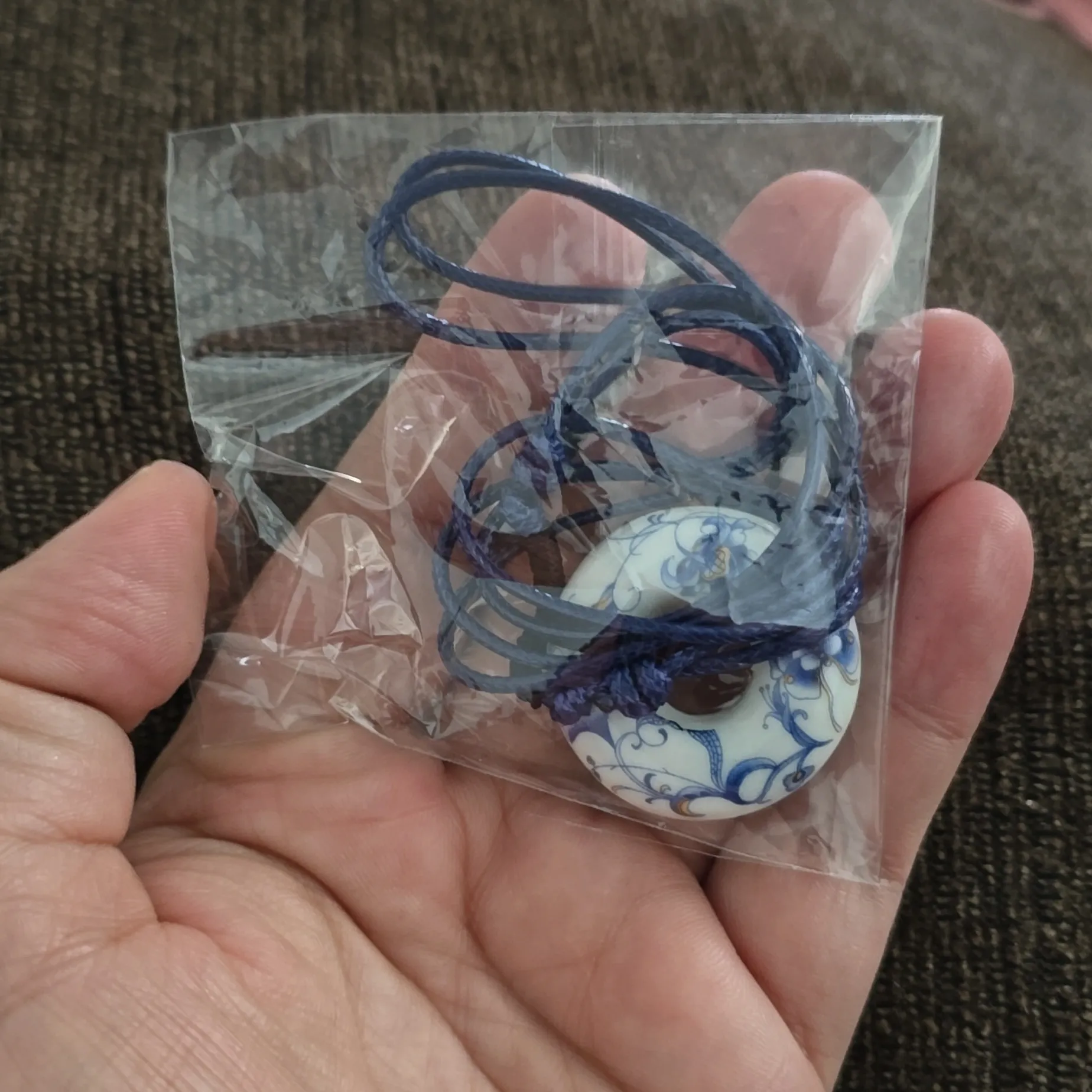 Elegant Vintage Style Blue & White Porcelain Pendant Necklace‎ Chinese Style - Image 8