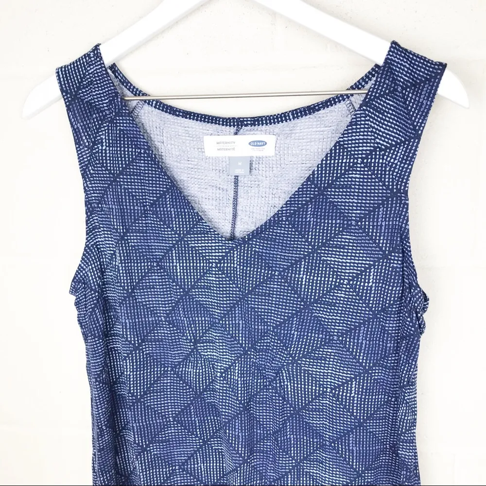 Old Navy Maternity Indigo Blue V-neck Tank Top - Image 3