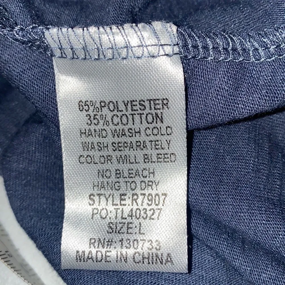 Women’s Large UMGEE Blue Ruffle Long Sleeve Pocket Longline Shirt Dress - Image 6