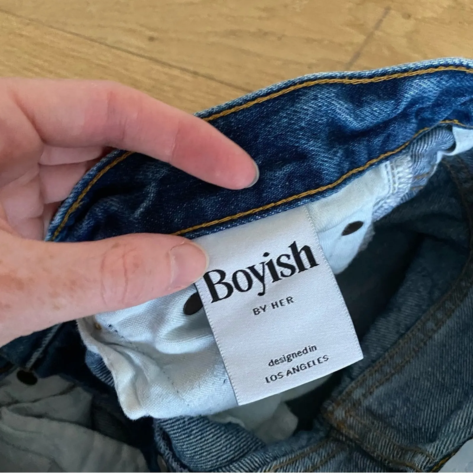 Boyish - Tommy High Waist Straight Leg Jeans In Tokyo Story in Blue - Image 5