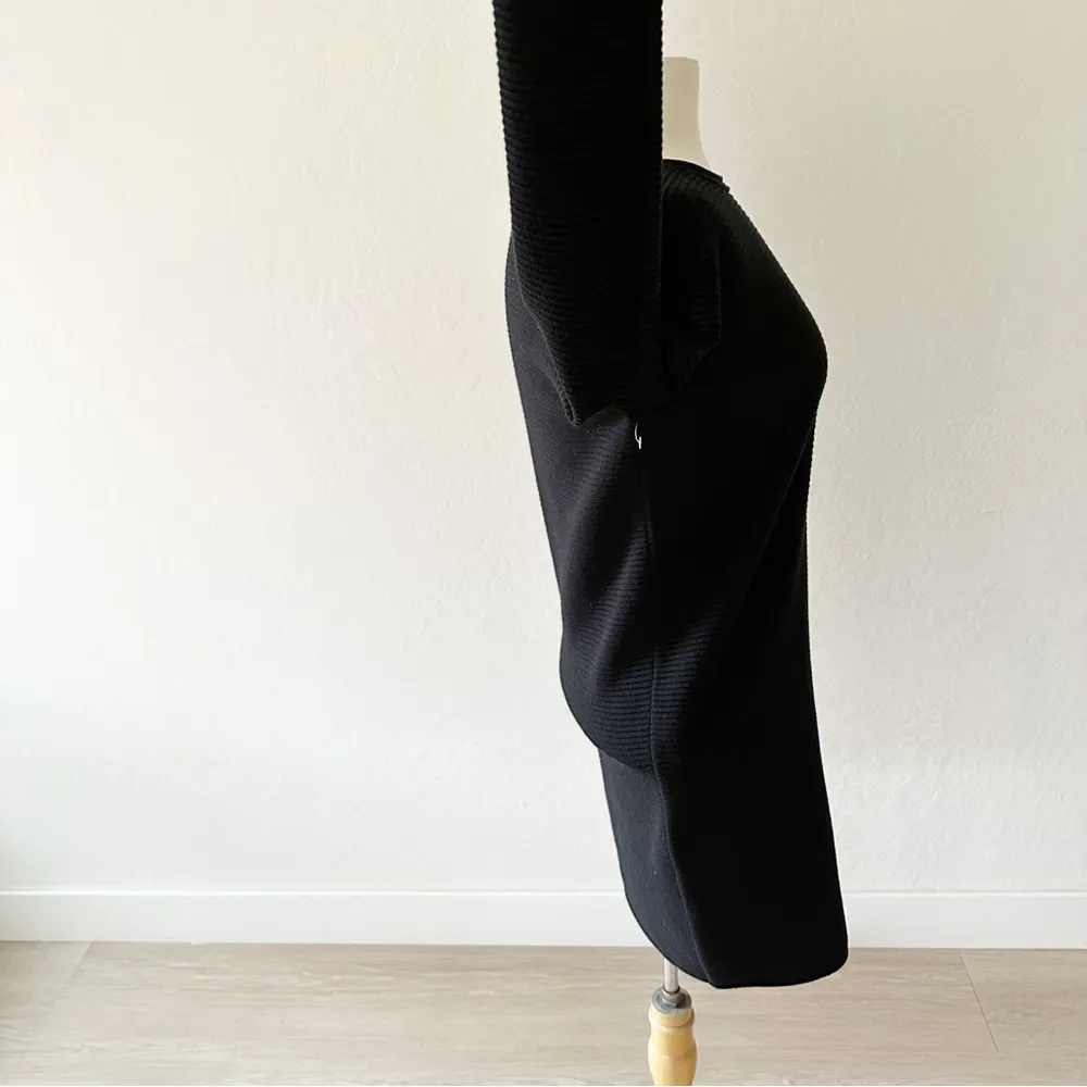 Wilfred Campanule Ribbed Silk Cashmere Blend Sweater Dress Black NWOT XXS - Image 9