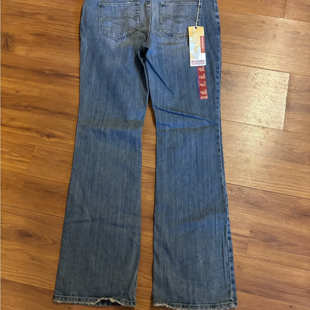 Mossimo Supply Co Vintage Wash Bootcut Jeans Size 11 Cowboy Western Denim - Image 7