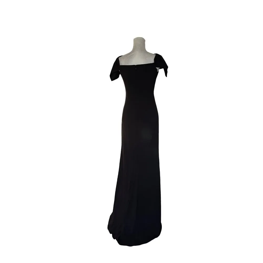Vince Camuto Ruched Off-The-Shoulder Evening Gown Size 2 With Fold over Detail - Image 5
