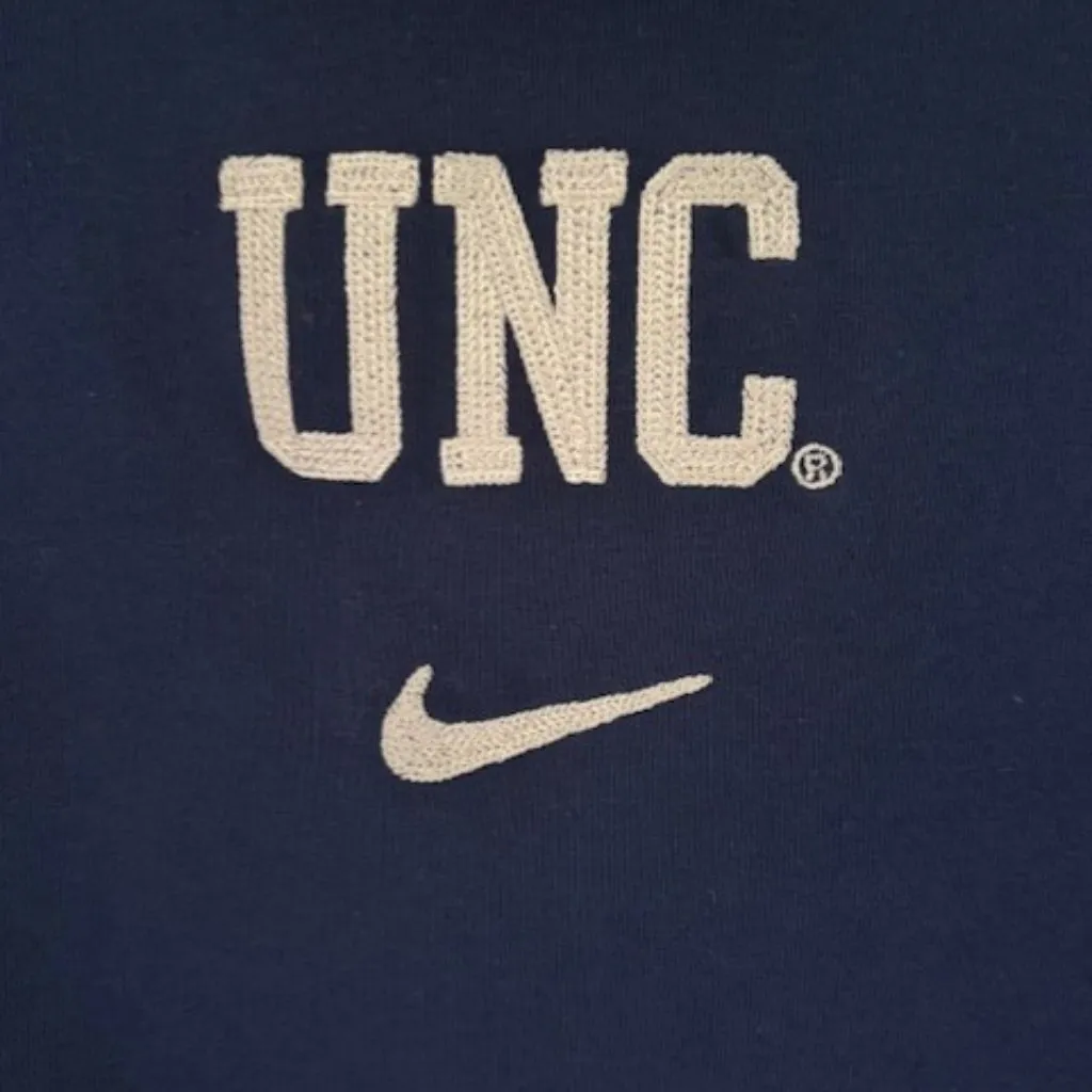 Nike UNC Carolina L Tar Heels Navy Long Sleeve Tight Fit Active Collegiate - Image 2
