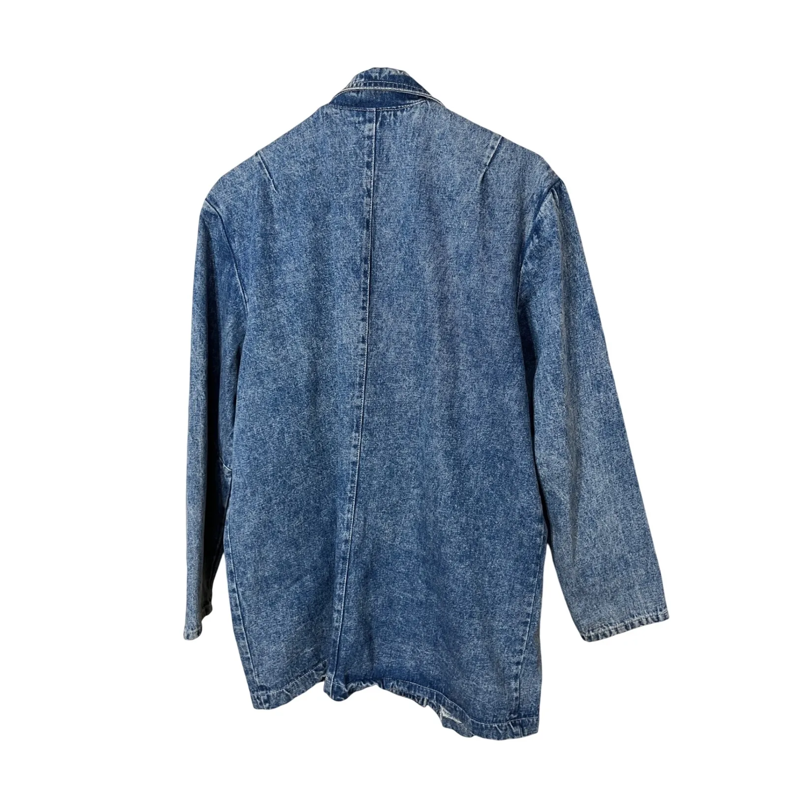 Vintage PADO California M Denim Blazer Jacket Studded Rhinestone‎ Embellished Blue Size M - Image 9