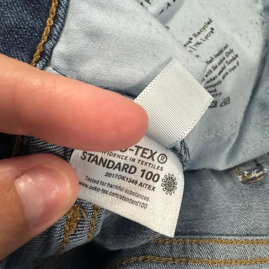 LC Lauren Conrad High Rise Skinny Jeans Medium Wash Women's Plus Size 16 Cotton - Image 7