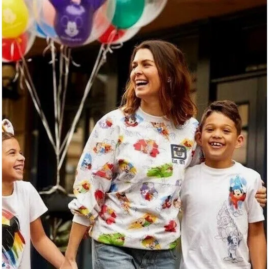 DISNEY PARKS World Ink & Paint Spirit Jersey Mickey‎ Peter Pan Pinocchio Size S White - Image 2