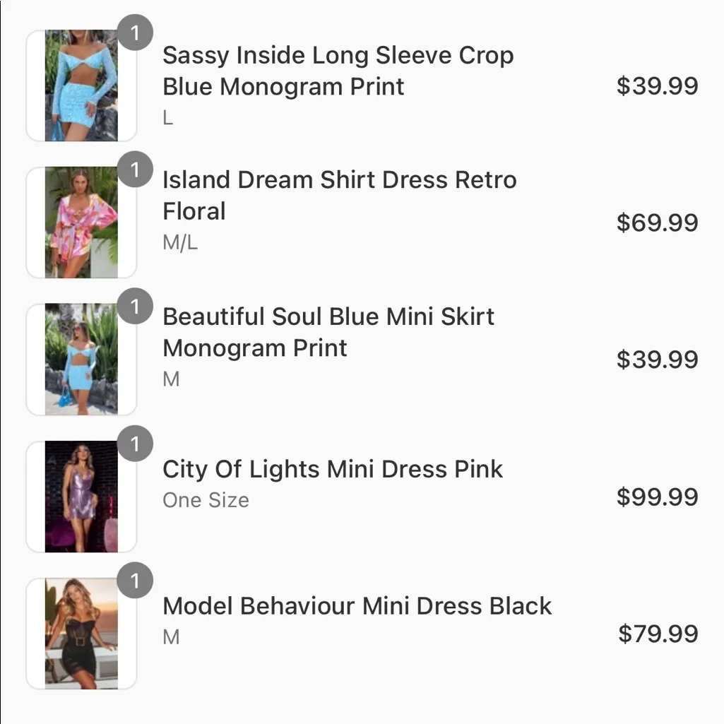 White Fox Boutique Blue and White Patterned 2 piece set - Image 2