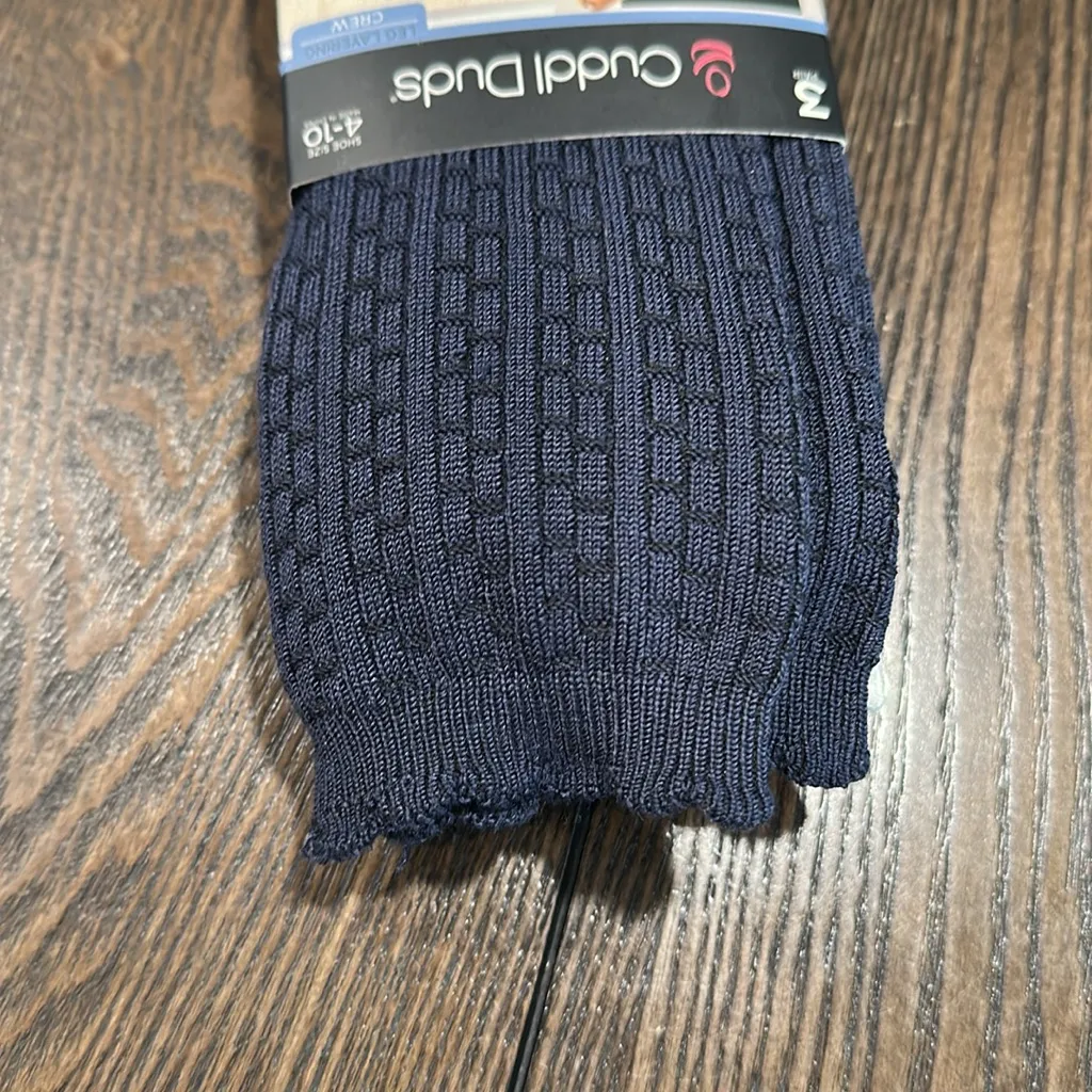 Cuddl Duds Plushfill 3-Pack Midweight Scallop Welt Texture Crew Socks NEW - Image 4