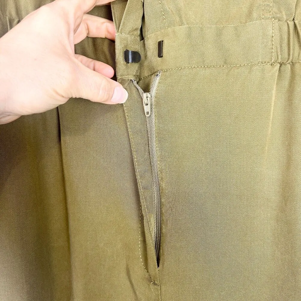 Tencel Flight Jumpsuit Size 12 Cindered Olive Green Utility - Image 7