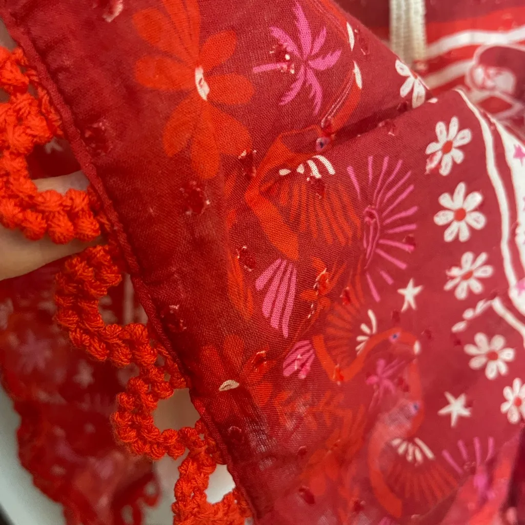 FARM Rio NWT Red and White Leaf Print Dress - Image 6