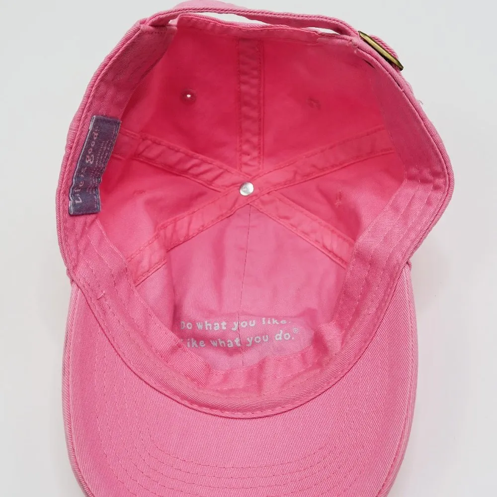 Vintage Y2K Life is Good Pink Daisy Guitar Baseball Hat - Image 9