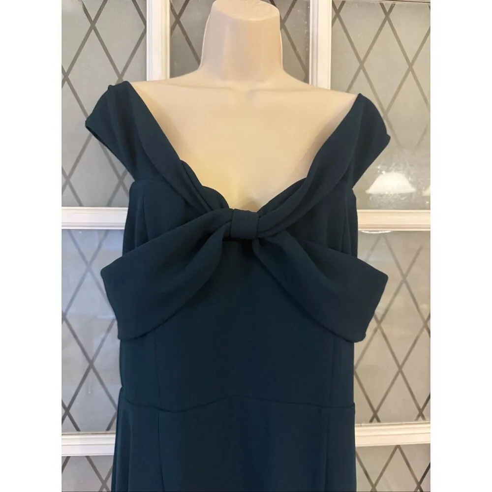 Lulu's Formal Mermaid Floor Length Off Shoulder Green Evening Dress Womens XL - Image 3