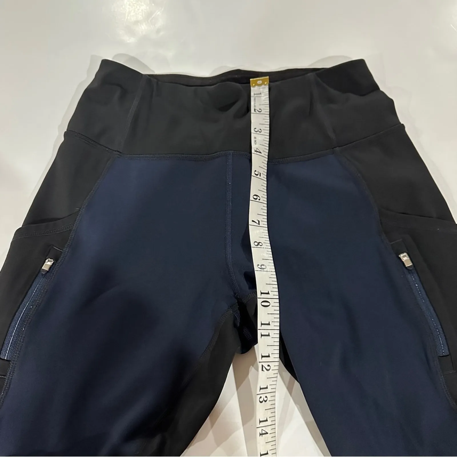 Athleta Traverse Tight Navy Blue & Black‎ High Rise 7/8 Leggings Size S - Image 11