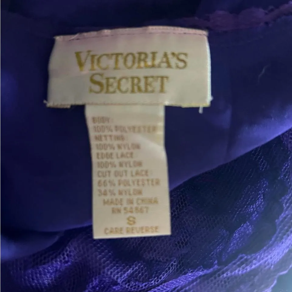 Vintage rare 90s Victoria’s Secret Elegant Purple Lace Nightgown - Image 7