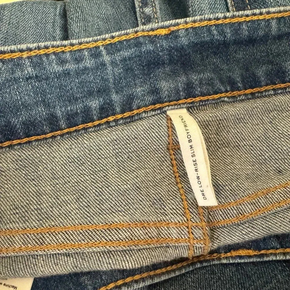 NWOT $225 Rag & Bone Dre Low-Rise Boyfriend Slim Fit Dark Indigo Jean - Image 9