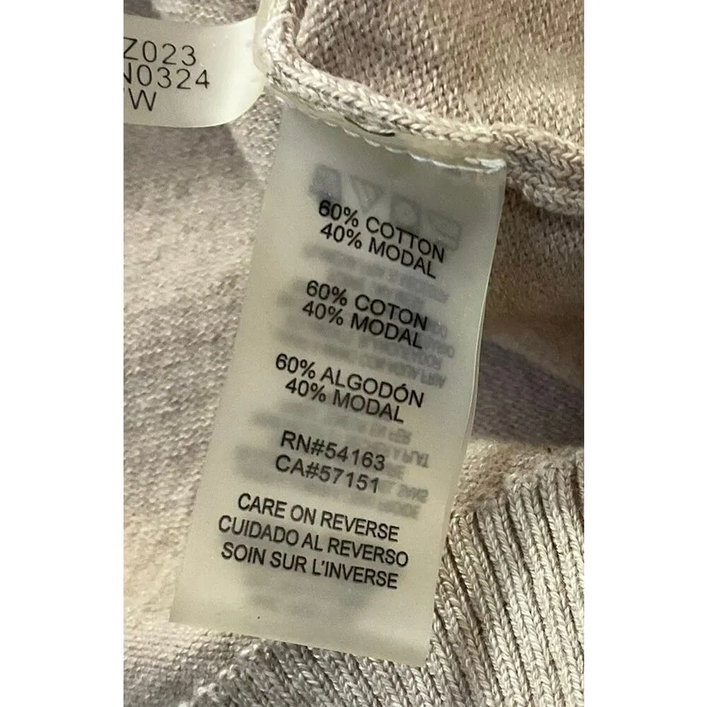 Calvin Klein Cream, Beige Knit Sweater Women Size Medium | 57-36 - Image 4