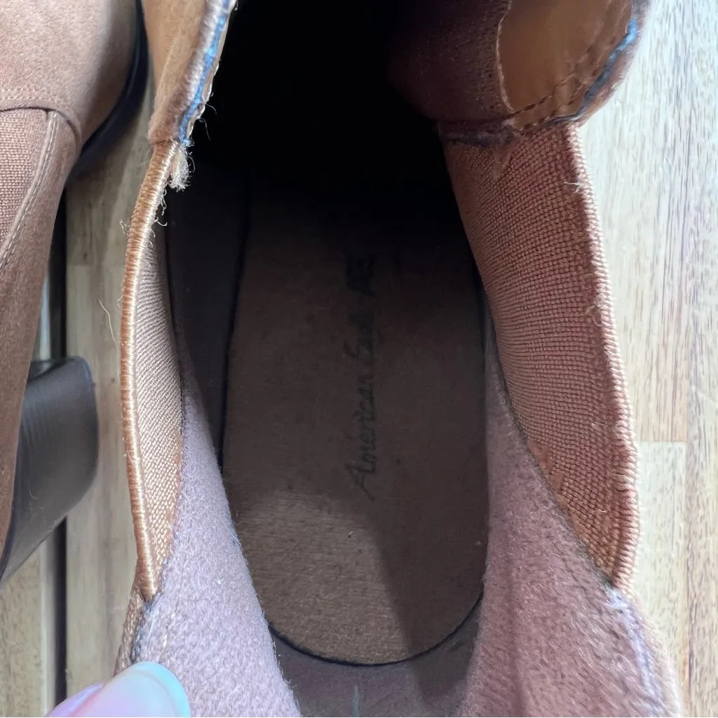 American Eagle Faux Suede Tan Ankle Boots | Size 7 - Image 7
