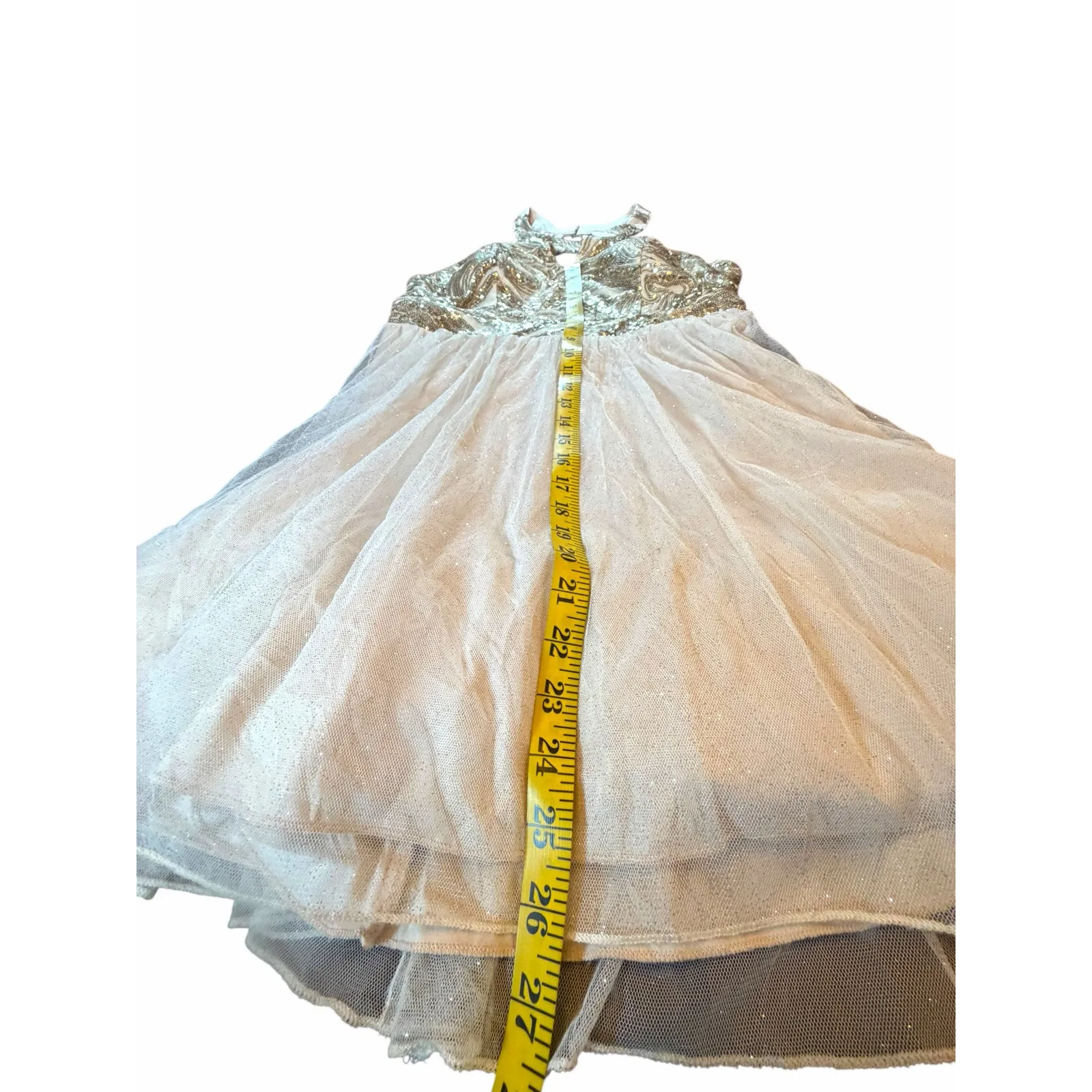 NWT Windsor Gold Sequin Halter Dress - Size 9 - Image 8