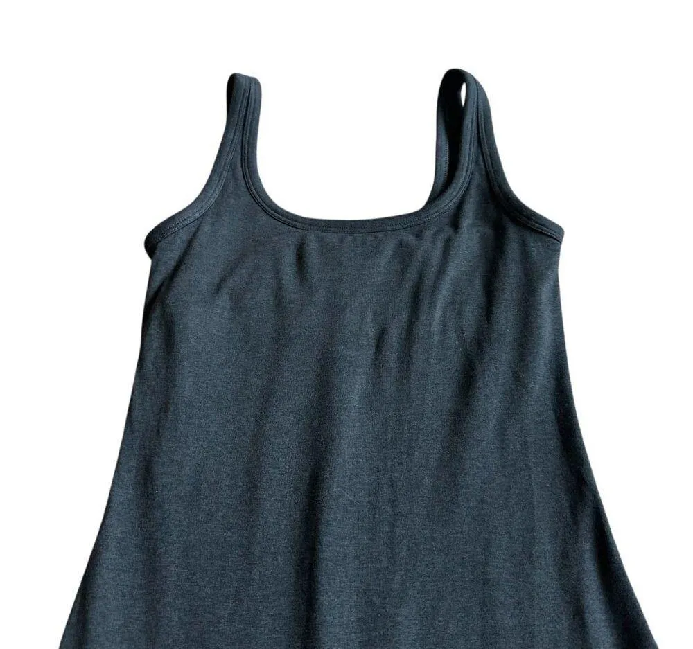 Vuori Halo Midi Dress Sleeveless Grey Stretch Built-in Bra Size XS Women's - Image 2