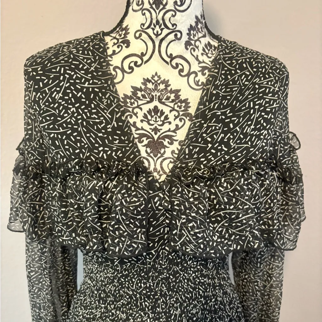 BARDOT Kamila Black and White Printed Dress - Image 5