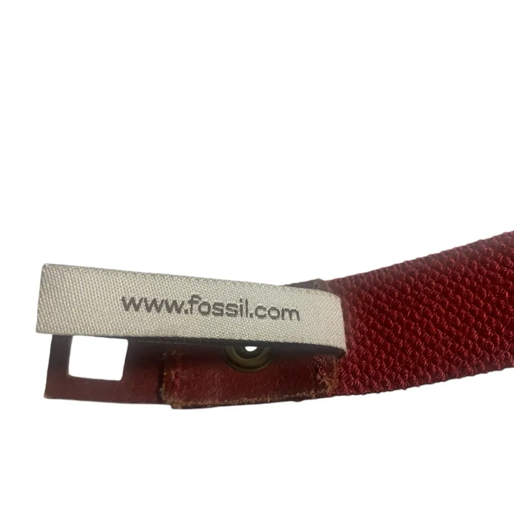 Vintage Fossil Leather Belt         1075 - Image 4