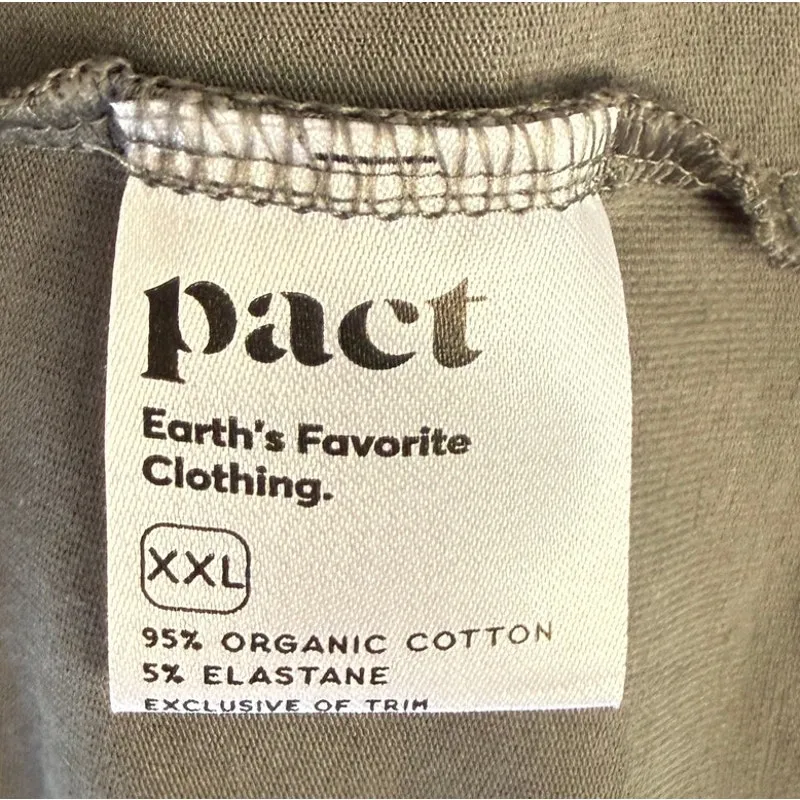 Pact Women's Luxe Stretch Jersey Slim Turtleneck Shirt in Gray Green Sz XXL - Image 5