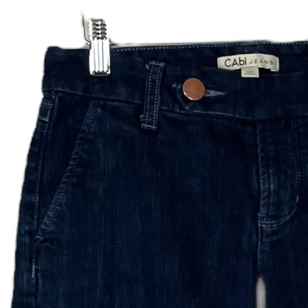 Cabi Jean #891 Shorts Long Bermuda Mid Rise Dark Wash Denim Women’s Size 2 - Image 6