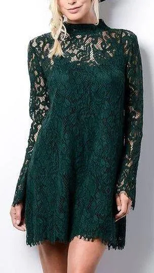 Lace Overlay Dress - Image 2